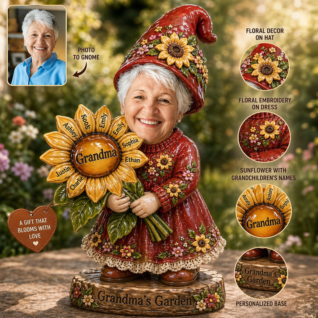 Gnome Grandma Acrylic Plaque - Custom Photo Gifts For Grandmas 01naqn230426