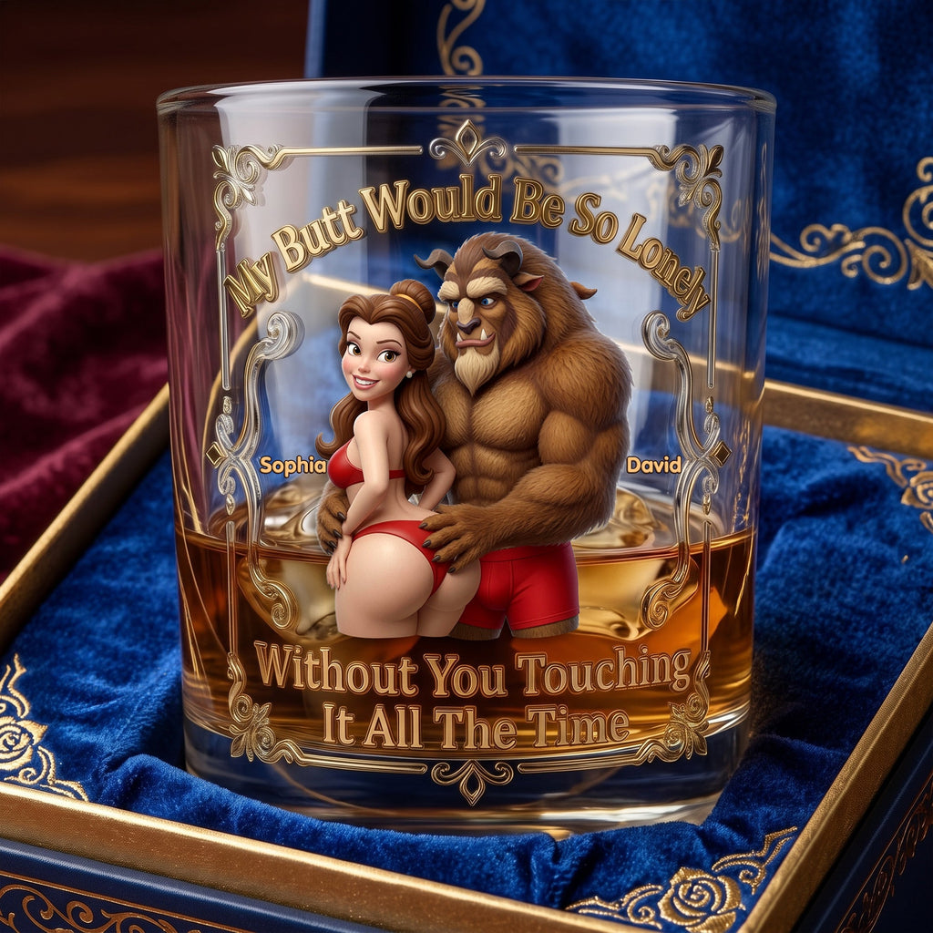 Naughty Fairytale Couple Round Glass - Personalized Gift For Couples 05OHLU290626