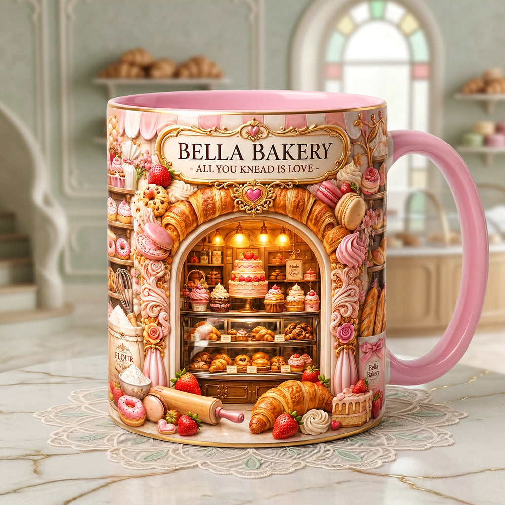 Bake With Love Accent Mug - Personalized Gifts For Bakers 02HATA260626