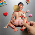 Naughty Couple Anti-collision Acrylic Fridge Magnet - Personalized Funny Gifts 03ohlu160626