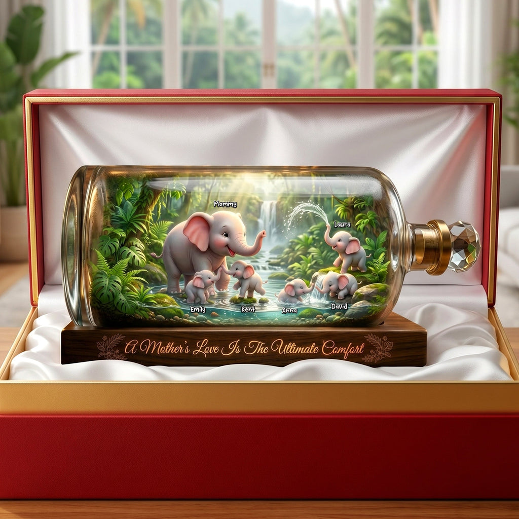 Elephant Family Love Acrylic Plaque - Personalized Mother's Day Gifts 03toqn180426
