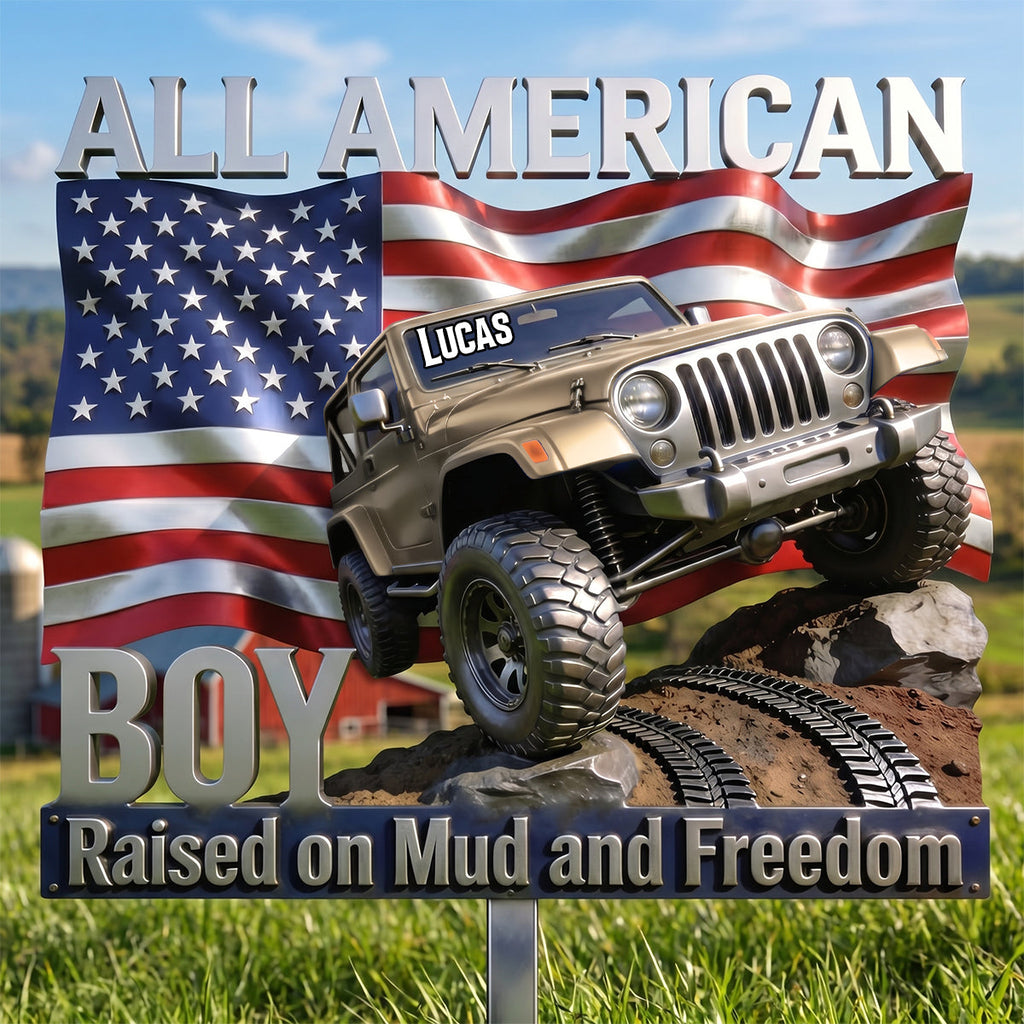 American Vehicle Metal Sign, Personalized Gifts For Off-road Lovers 01qhdh030626