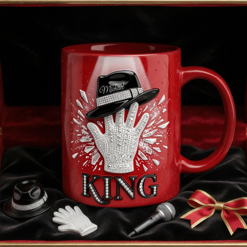King Style Glitter Glove Mug - Personalized Gifts For Music Lovers 01NADH040526