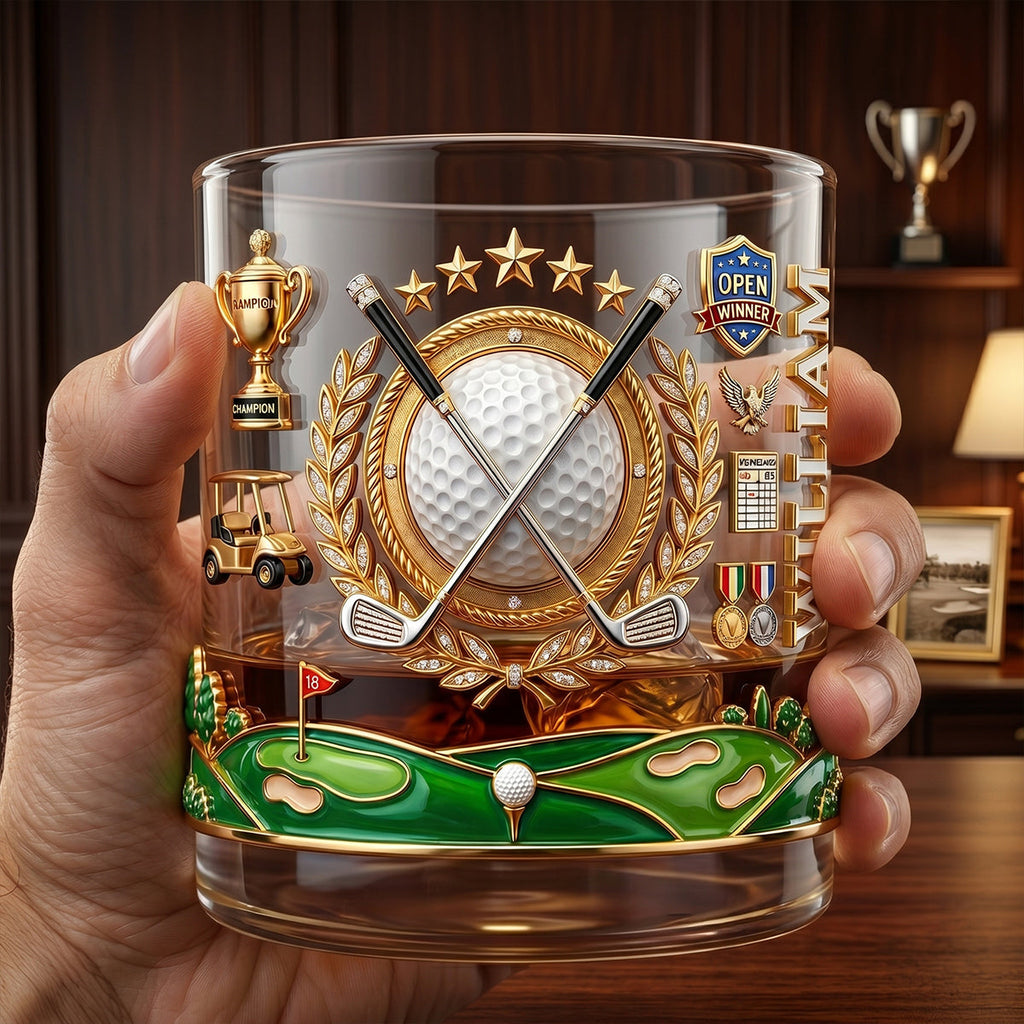 Golf Champion Drinking Glass - Personalized Gifts For Golfers 05patn240626