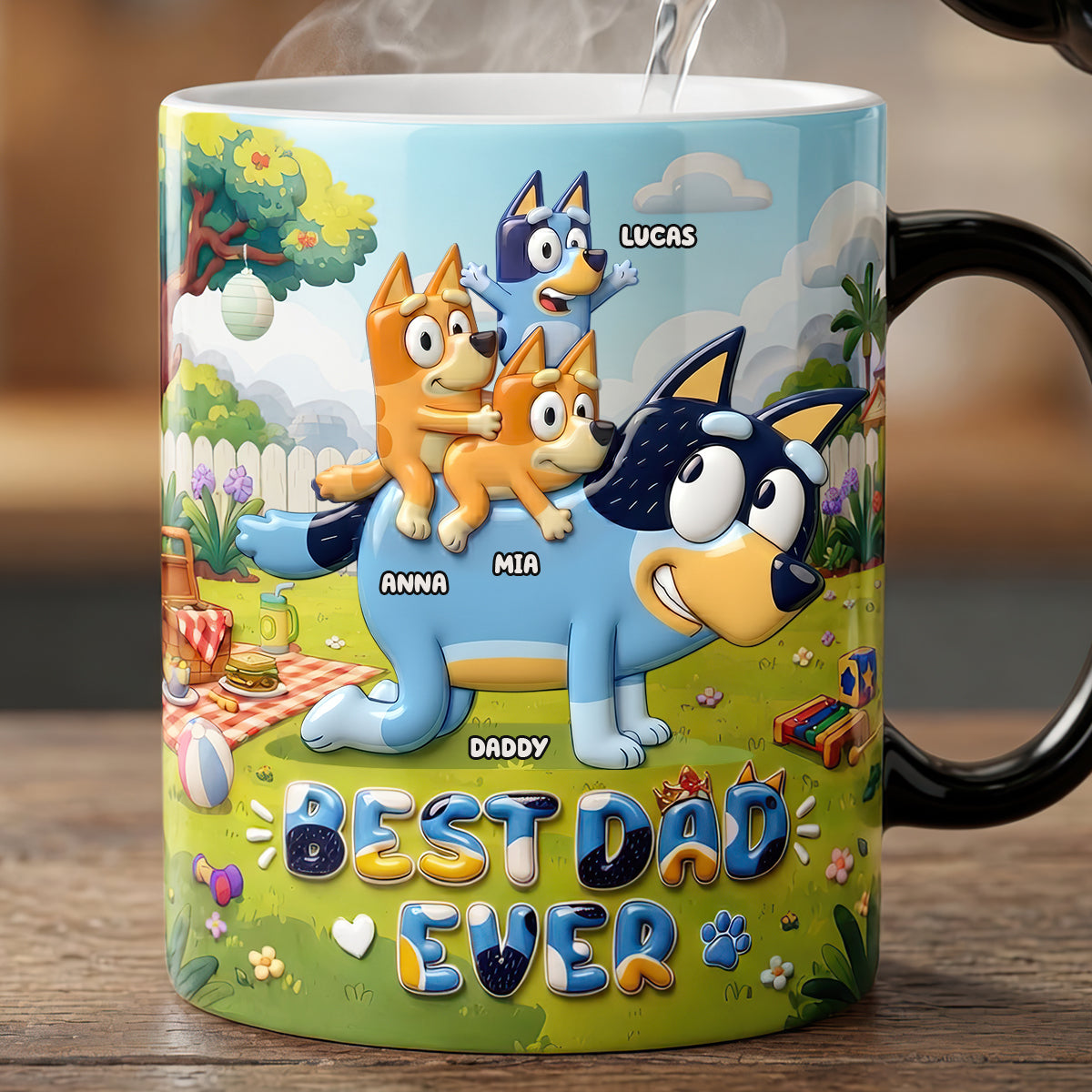 Best Dad Ever Magic Coffee Mug - Personalized Gifts For Dad 05todt200526