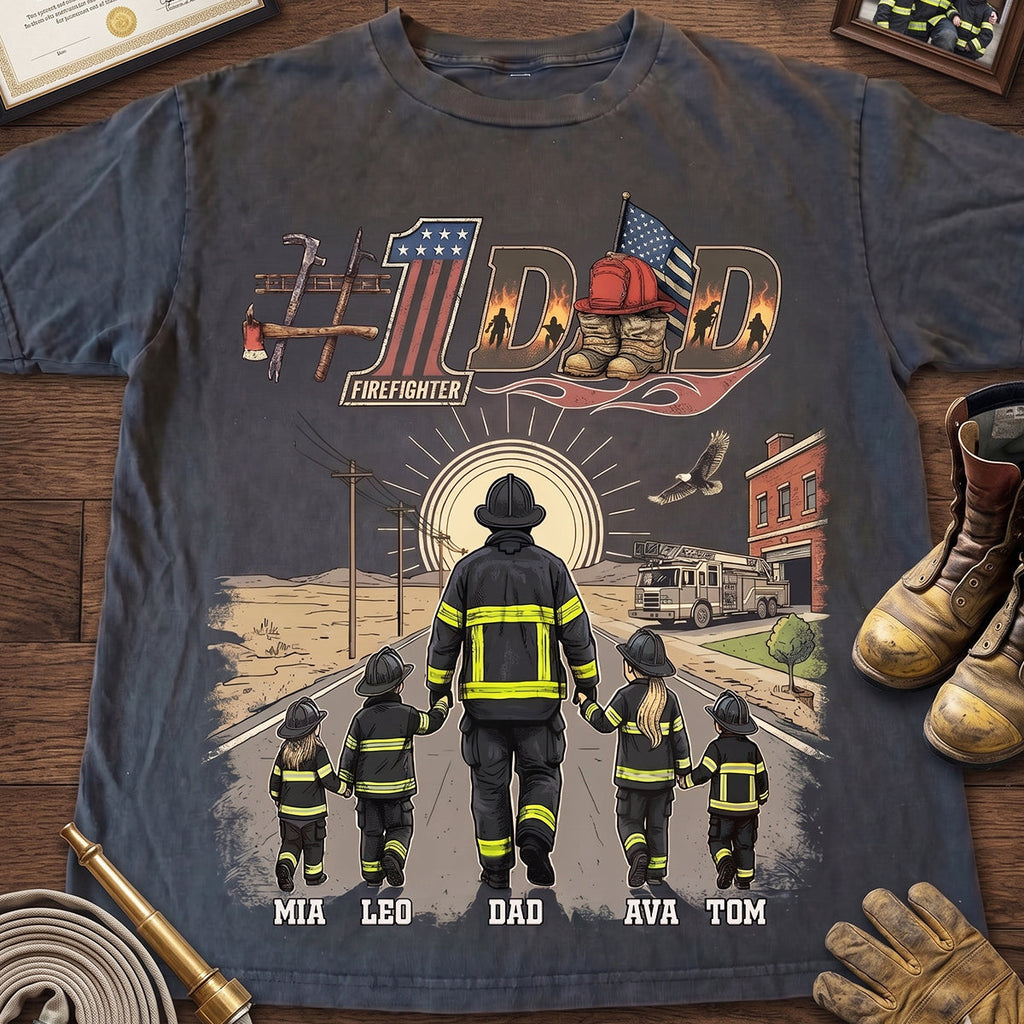 Top Firefighter Dad Shirt - Personalized Gifts For Firefighter Dads 01qhdt260526