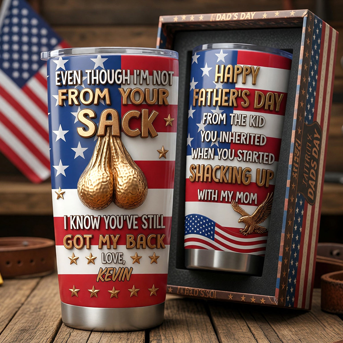 USA Step Dad 20oz Tumbler - Personalized Gifts For Step Dad 07tyqn060526