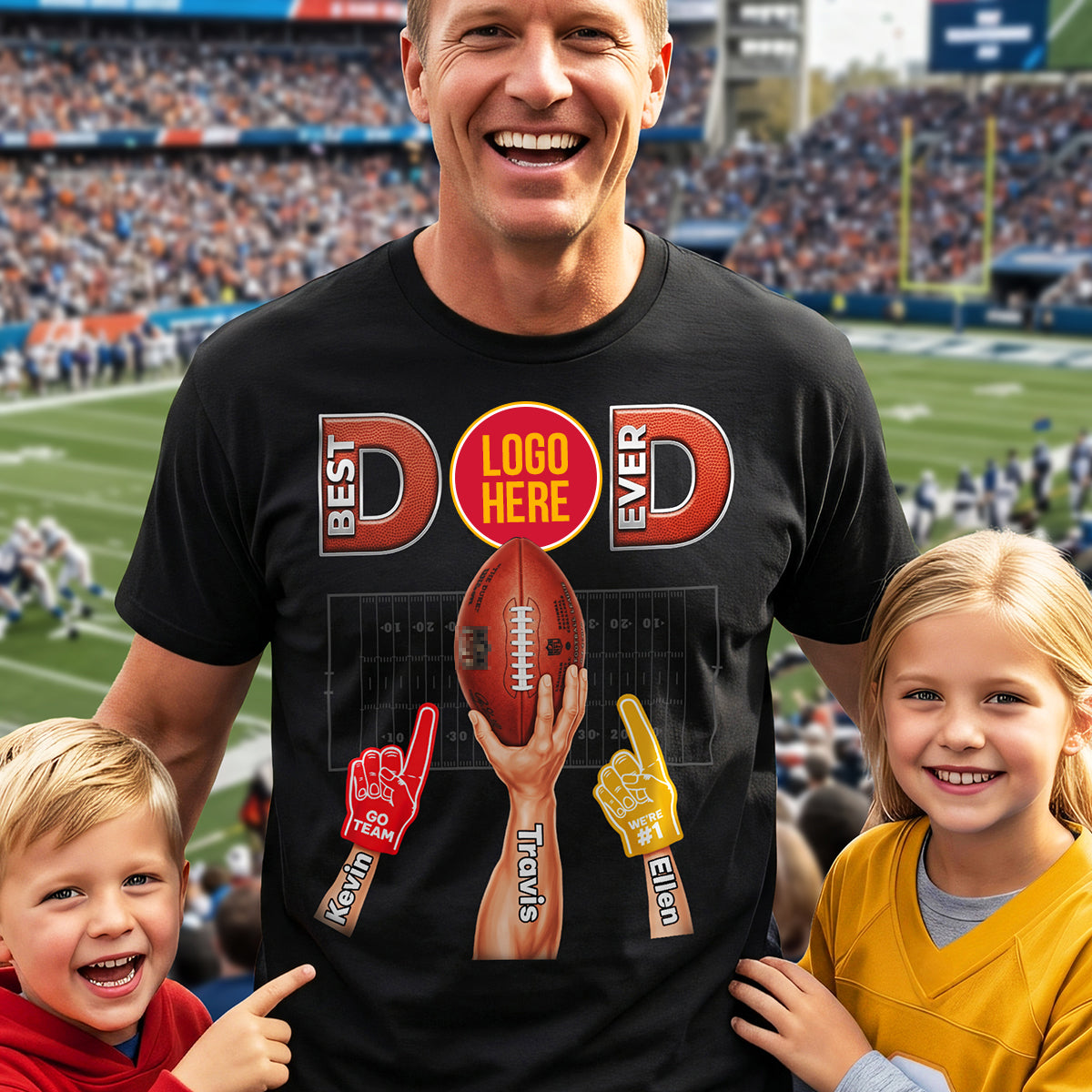 Sport Lover Dad And Kids Shirt - Personalized Gifts For Father's Day Shirt 01HUTA230526
