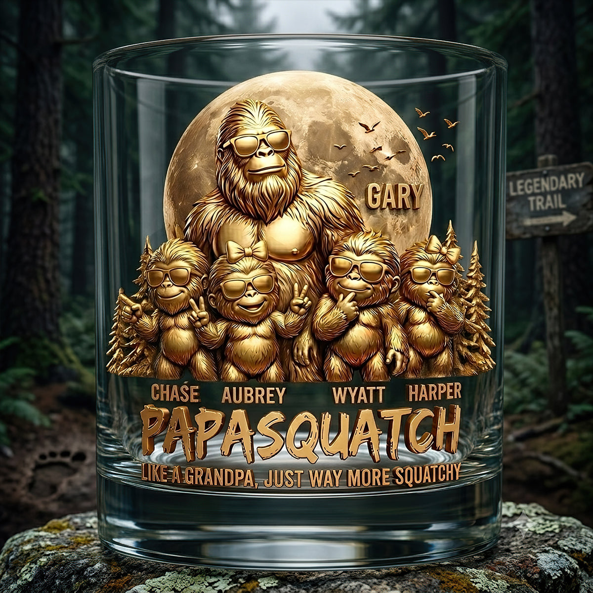 King Of The Forest Dad Round Glass, Personalized Gifts For Dad 03qhdt060626