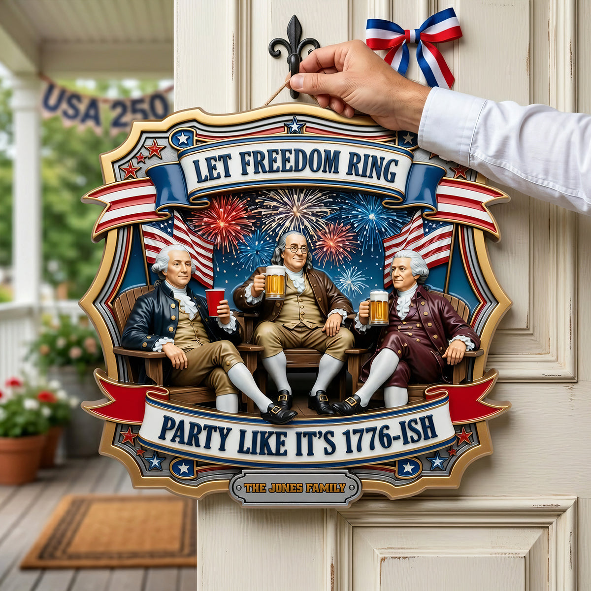 Freedom Celebration Acrylic Sign- Personalized Gifts For Family 03TOTA030626