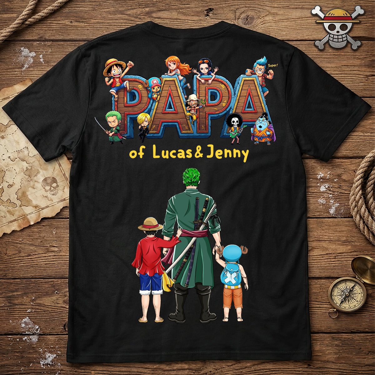 Captain Dad And Kids Shirt - Personalized Gifts For Dad 038hudt080626