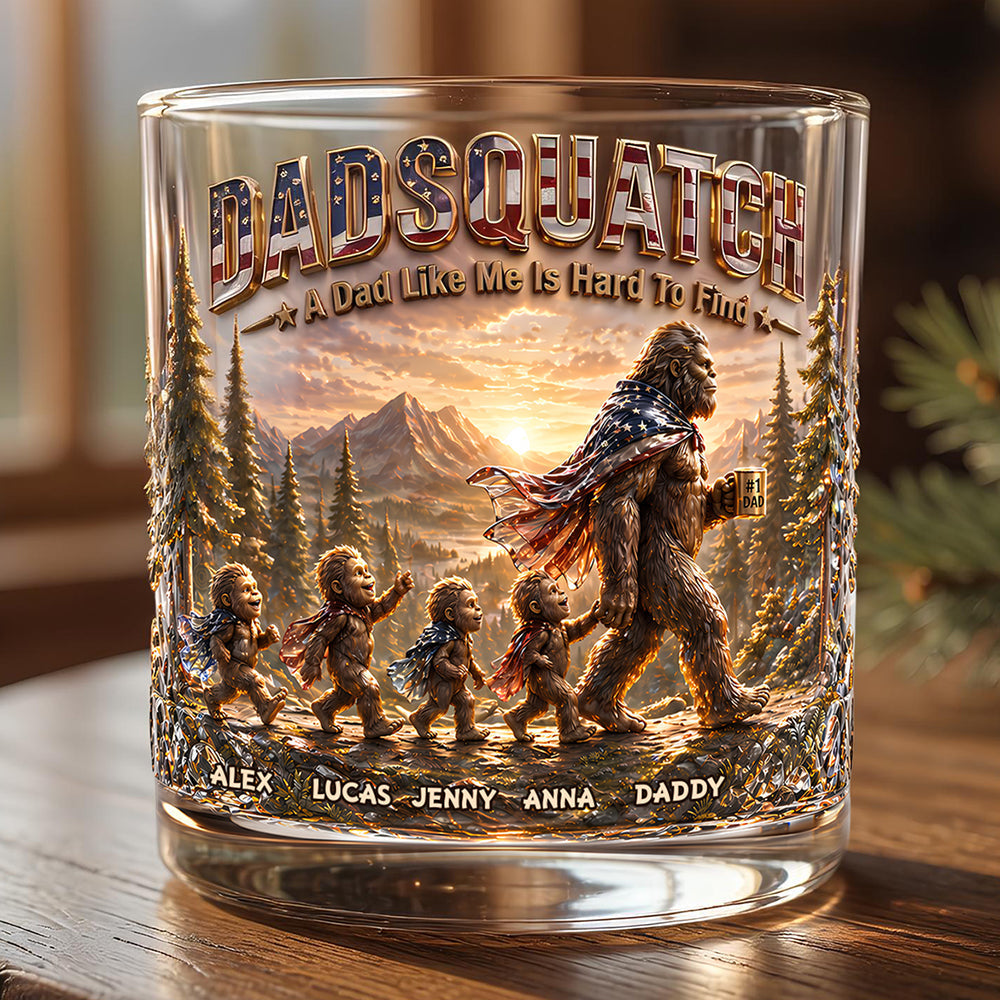 Wild Dad & Little Ones Round Glass - Personalized Gifts For Dads 02PADT280426