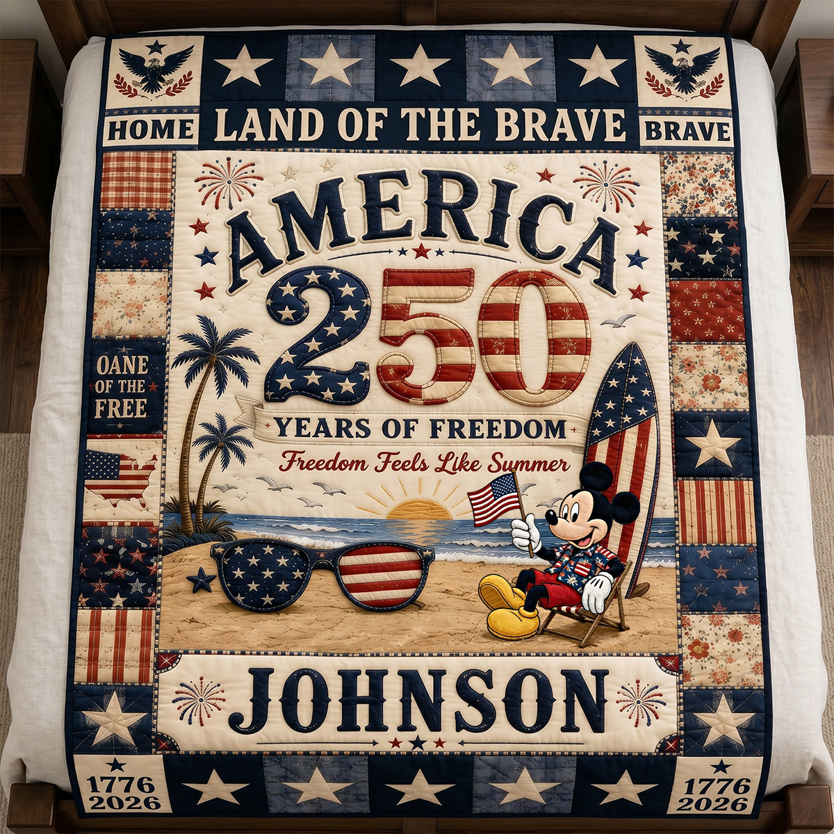 Freedom Feels Like Summer Blanket - Personalized Gifts For Patriots 131patn080626