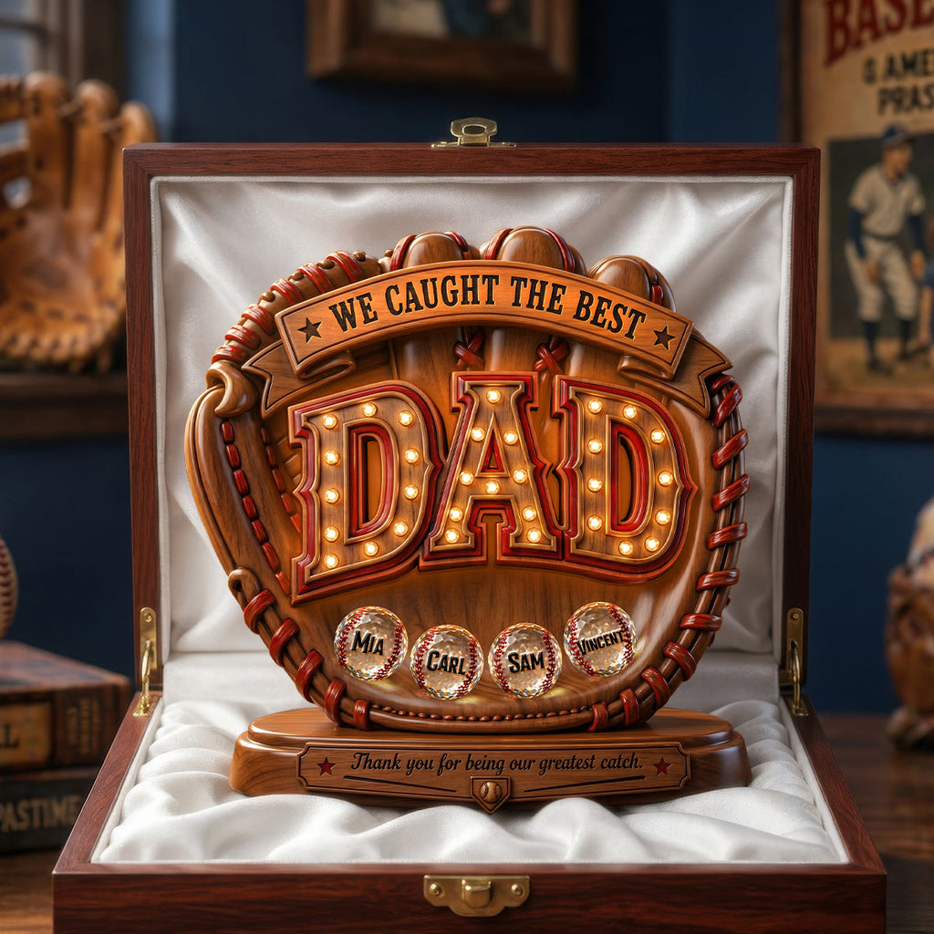 Proud Baseball Dad Acrylic Plaque - Personalized Gifts For Dads 011PADH250426