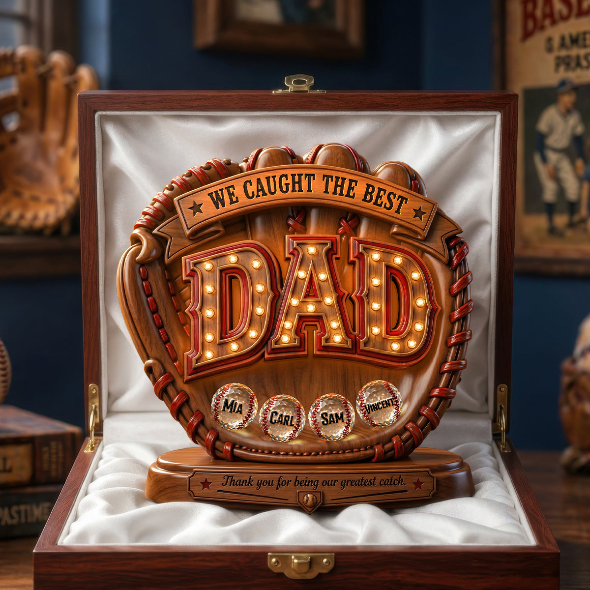 Proud Baseball Dad Acrylic Plaque - Personalized Gifts For Dads 011PADH250426