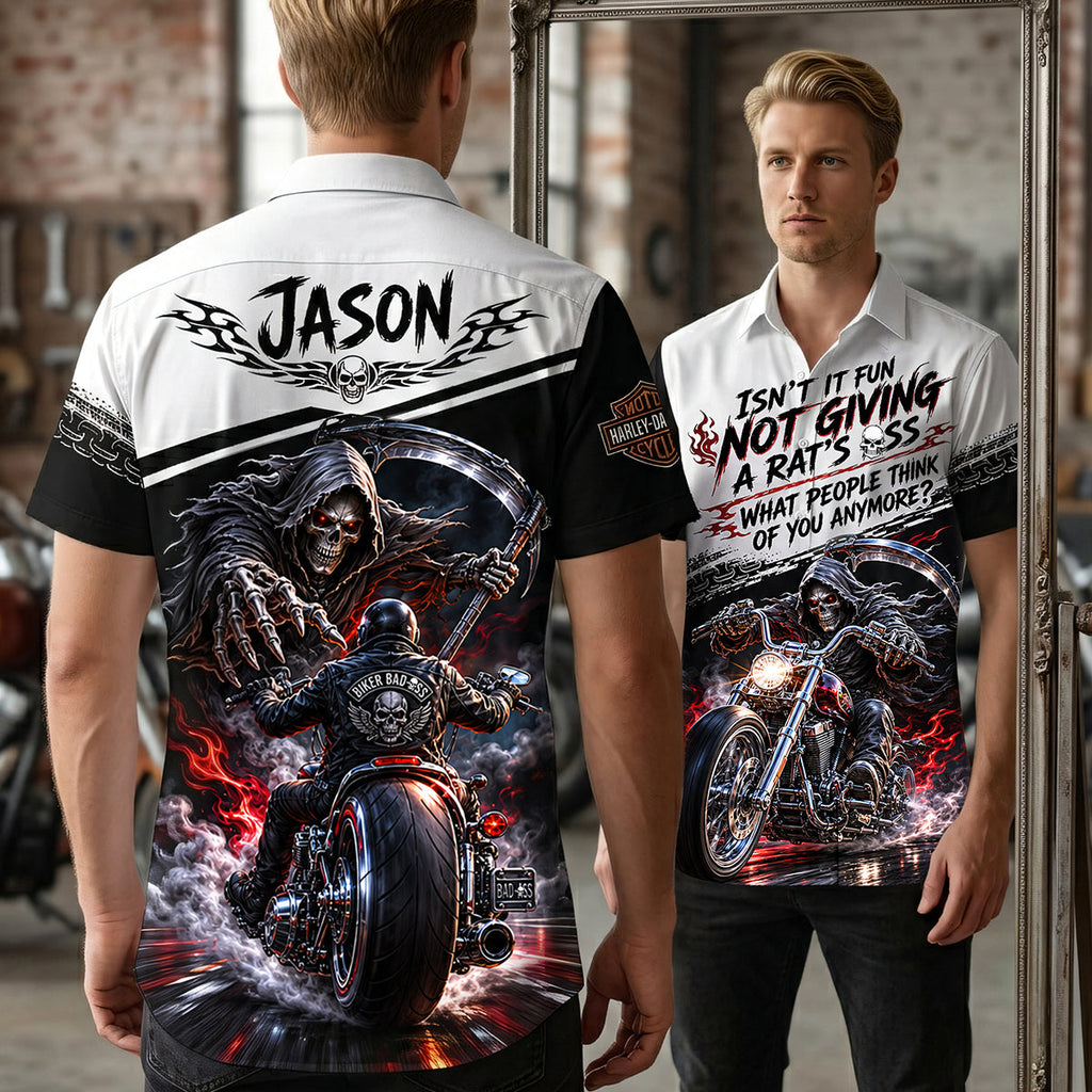 Rough Badass Motorcycle Hawaiian Shirt - Personalized Gifts For Biker 02qhta240626