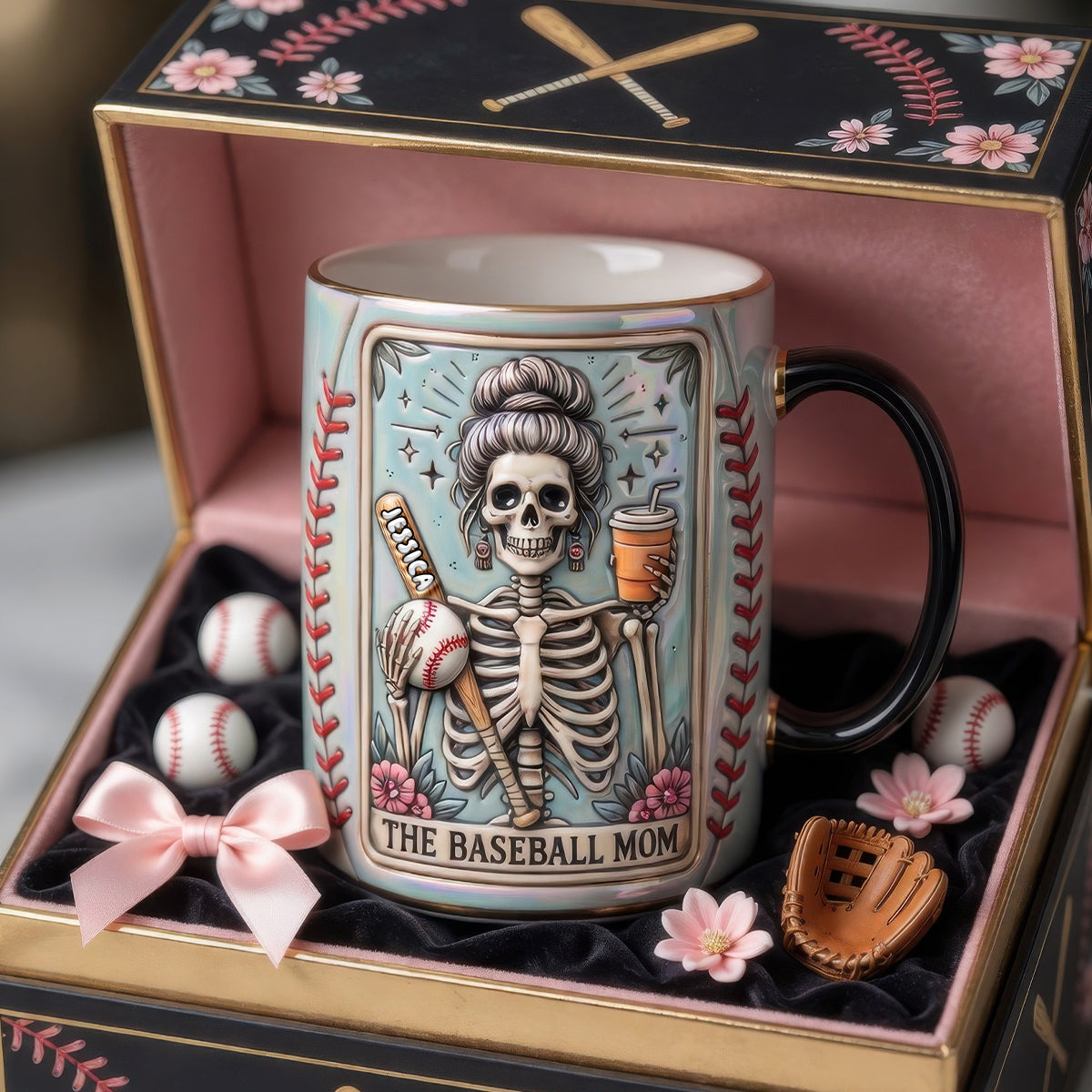 Fun Waiting Baseball Mom Tarot Card Magic Mug - Personalized Gifts For Baseball Mom 02qhdh200426