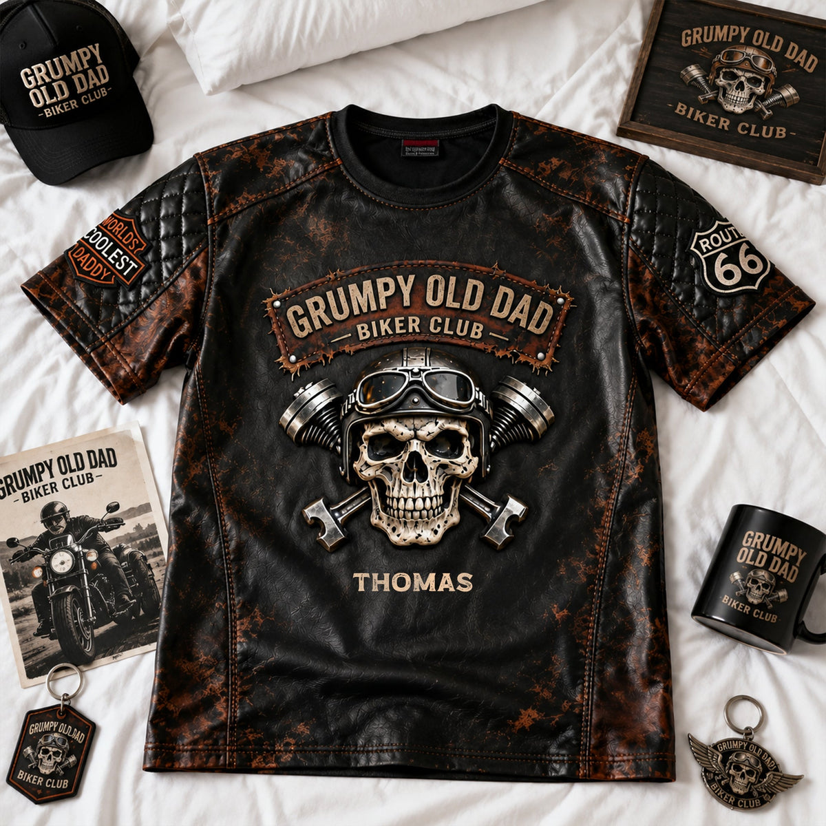 Grumpy Old Dad Motorcycle Personalized Father's Day Gift for Riders 01NALU010626