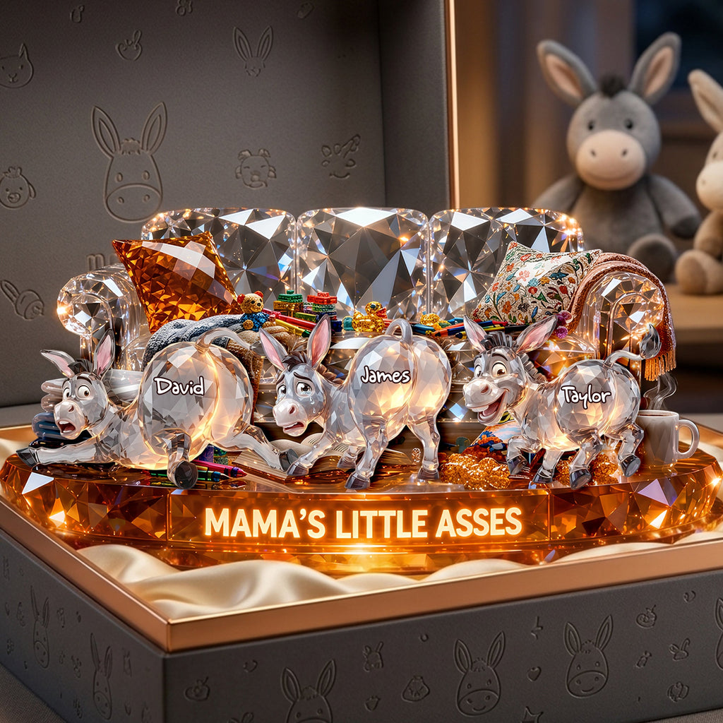 Mama's Little Donkey Light Box Personalized Gifts For Mom 01OHLU300326