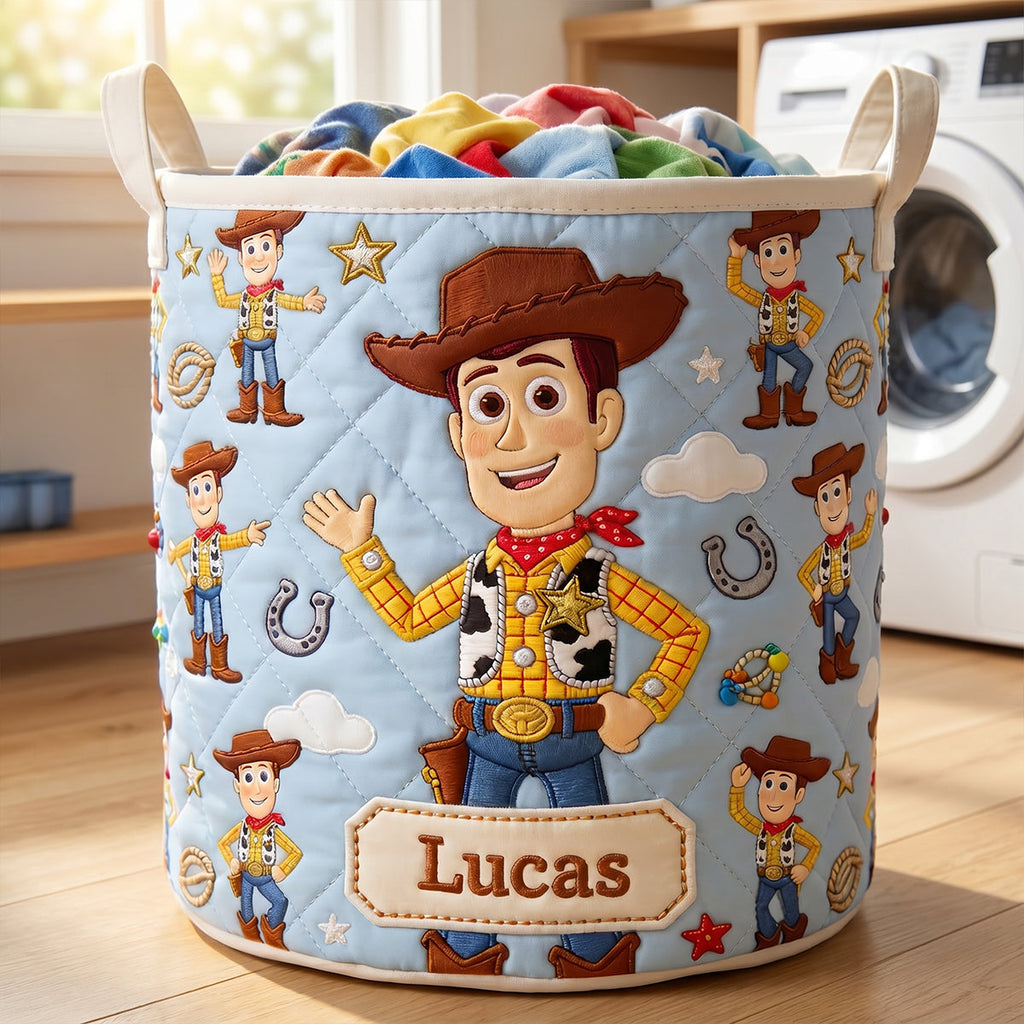 Unique Quilted Laundry Basket Personalized Gifts 04TODT290626