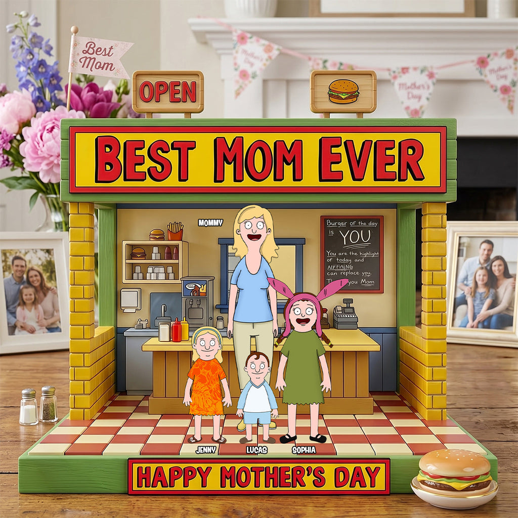 Best Mom Ever Acrylic Plaque - Personalized Gifts For Mothers 02hutn180426