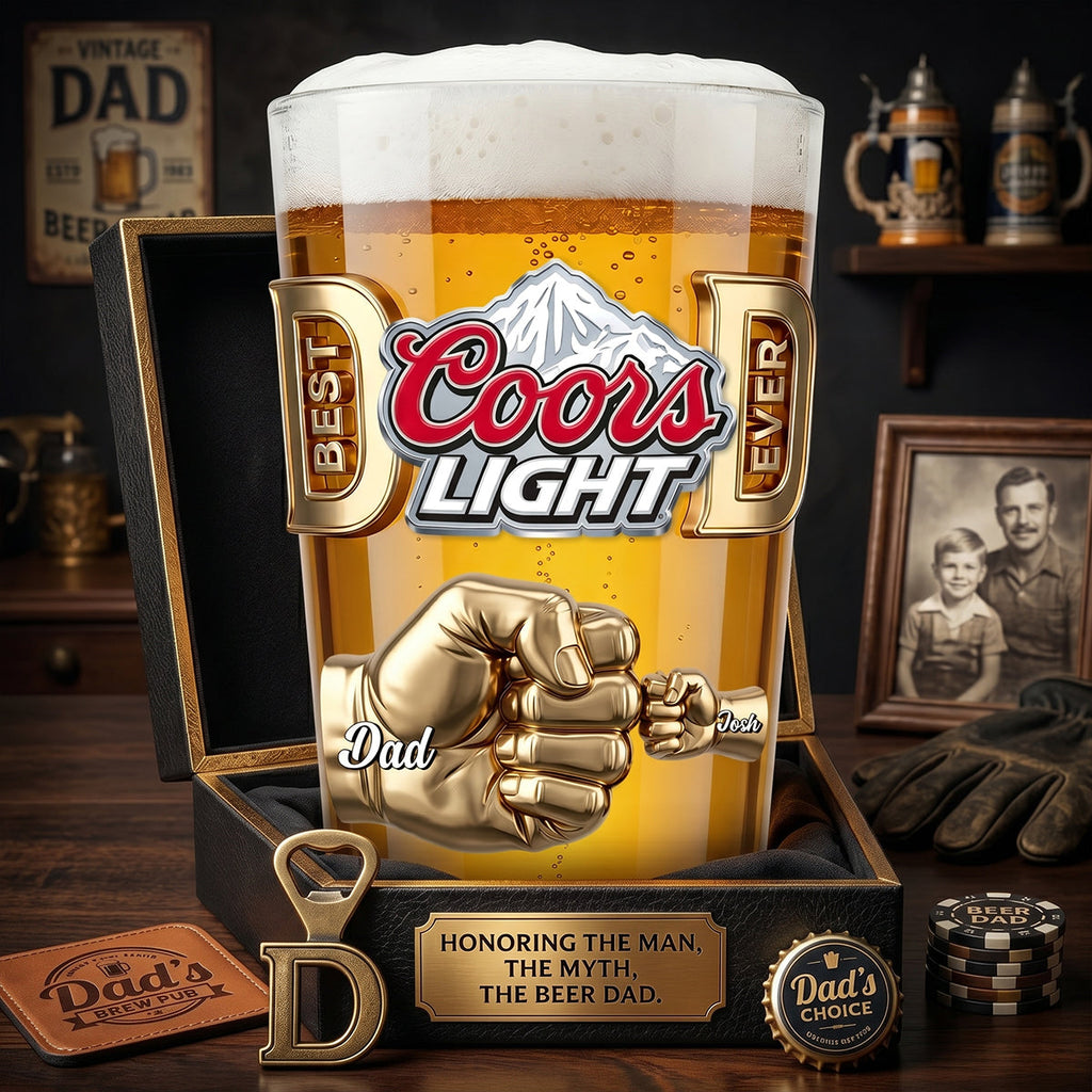 Dad And Kids Tumbler Glass - Personalized Gifts For Dad 045nadt080626
