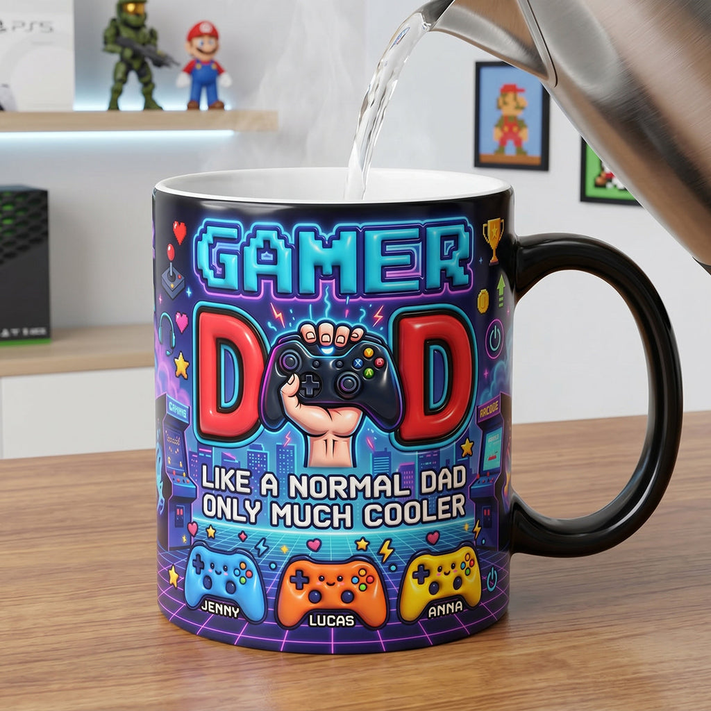 Gamer Dad Retro Magic Mug - Personalized Gifts For Dads 03natn120526