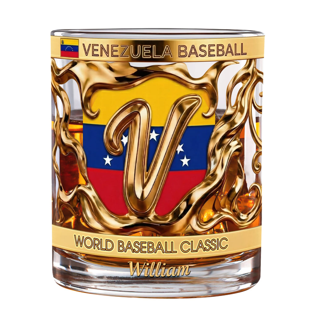 Venezuela Baseball 11oz Round Glass Personalized Gifts 04tgqn280326