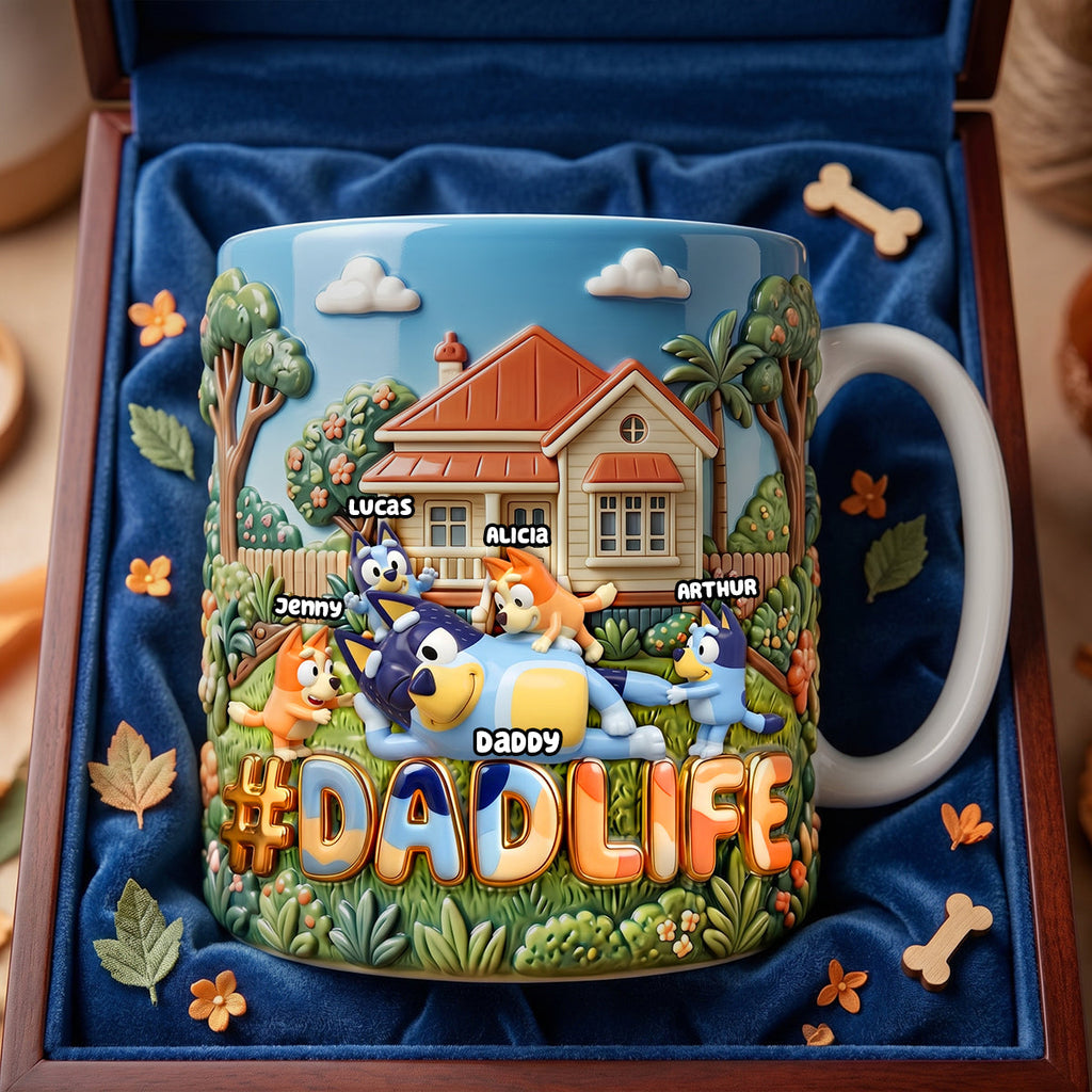 Chill Dad & Little Kids White Mug - Personalized Gift For Dads 03PADH120526