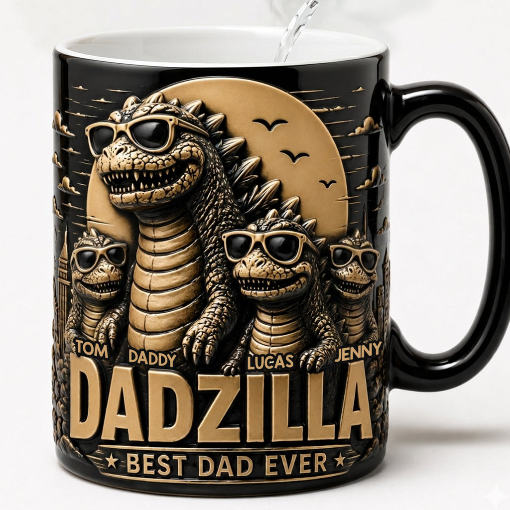 Giant Creature Dad Retro Magic Mug - Personalized Gifts For Dads 03nadt200526