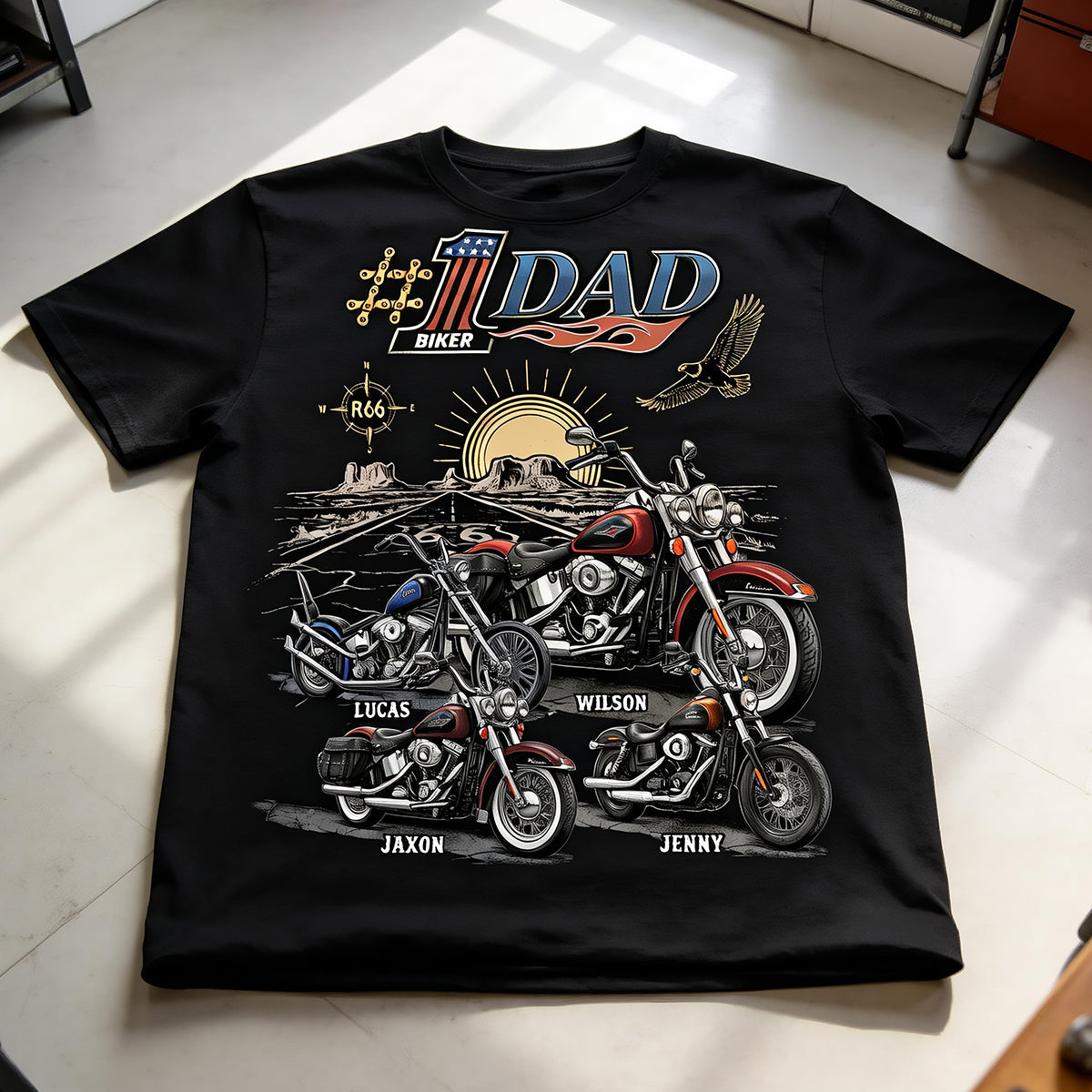 Badass Dad Motorcycle Team Shirt - Personalized Gifts For Biker Dad 04qhdt200526