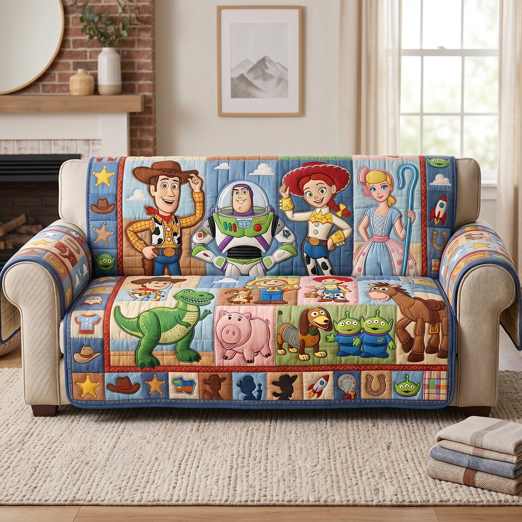 Fun Friends Quilted Sofa Cover Personalized Gifts For Friends 02HUTN230626