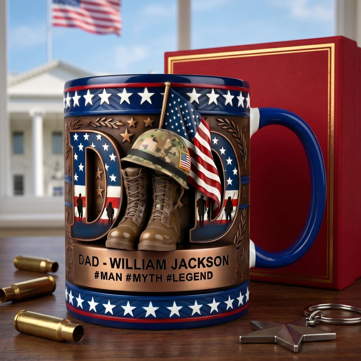 Veteran Dad Coffee Accent Mug - Personalized Gifts For Dad 03tyqn130426