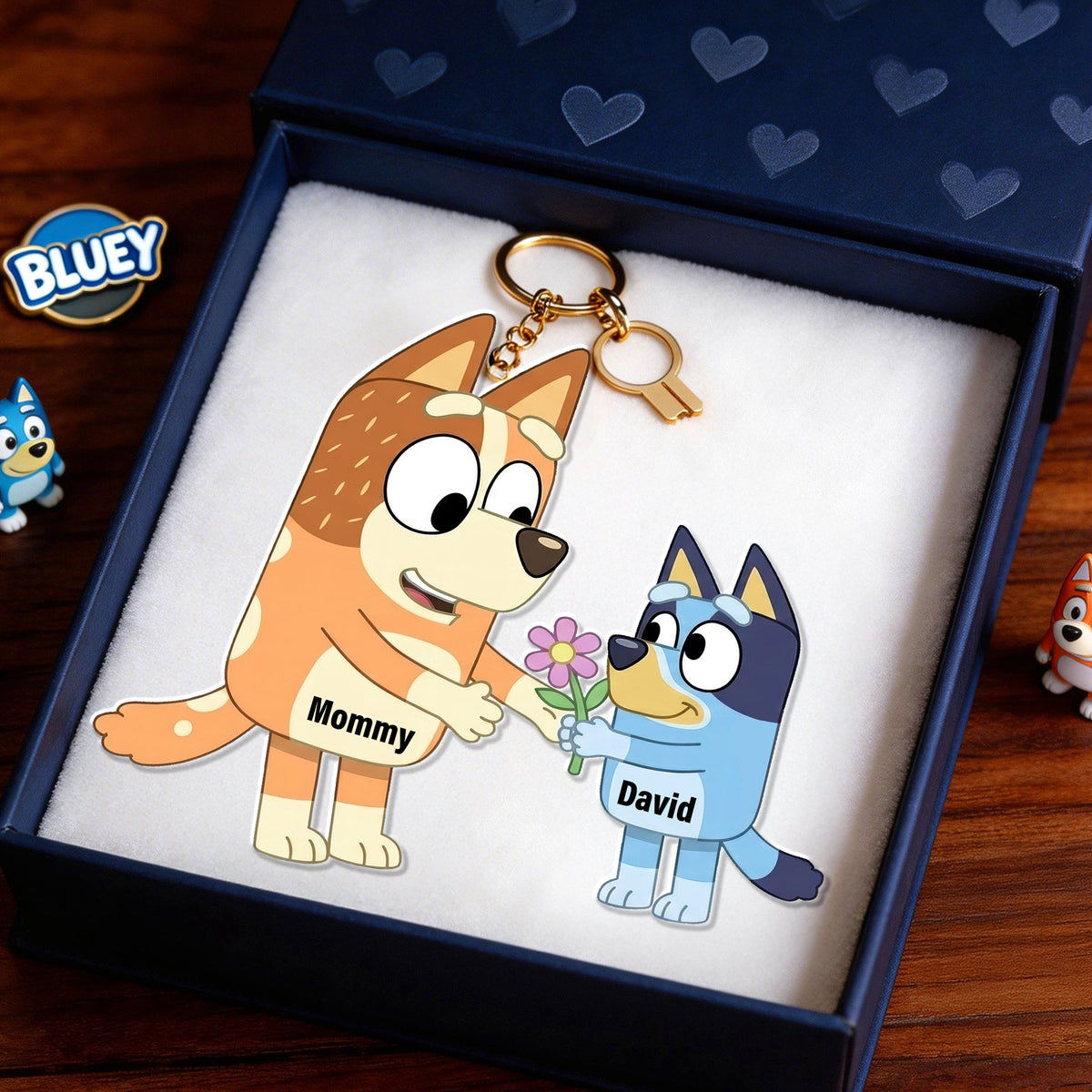 Lovely Mommy & Little Ones Keychain - Personalized Gift For Mom 01OHQN160326