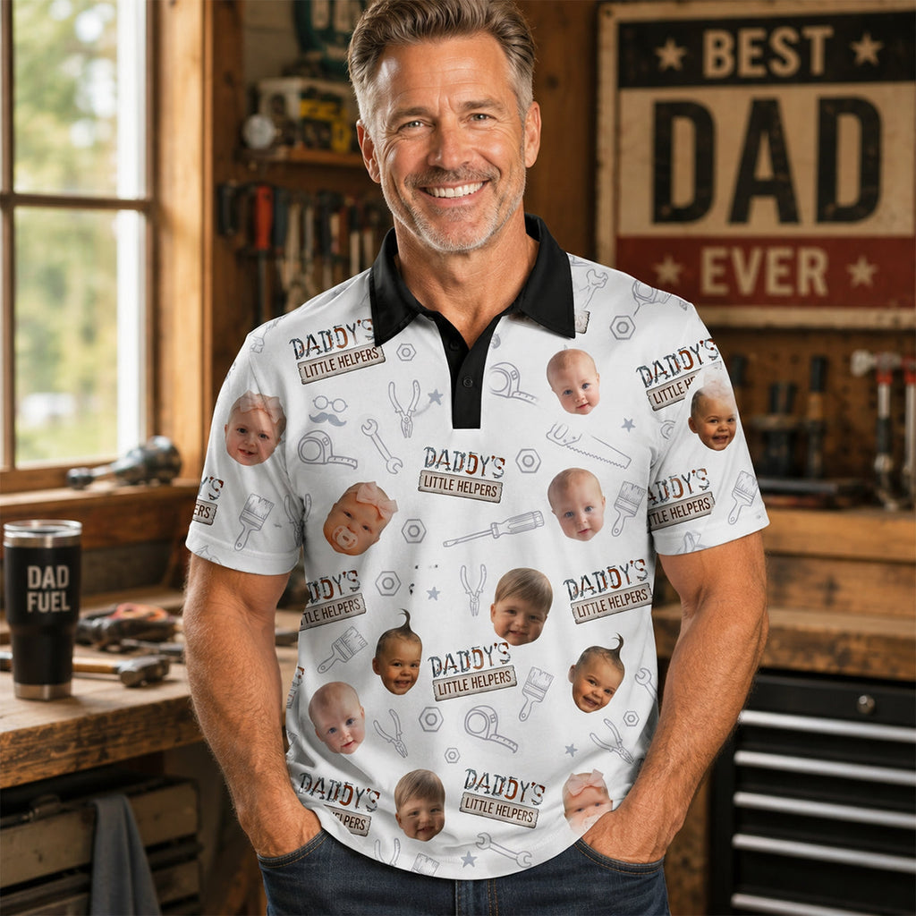 Custom Photo Handyman Dad Polo Shirt Gifts For Dads 03qhdh080526