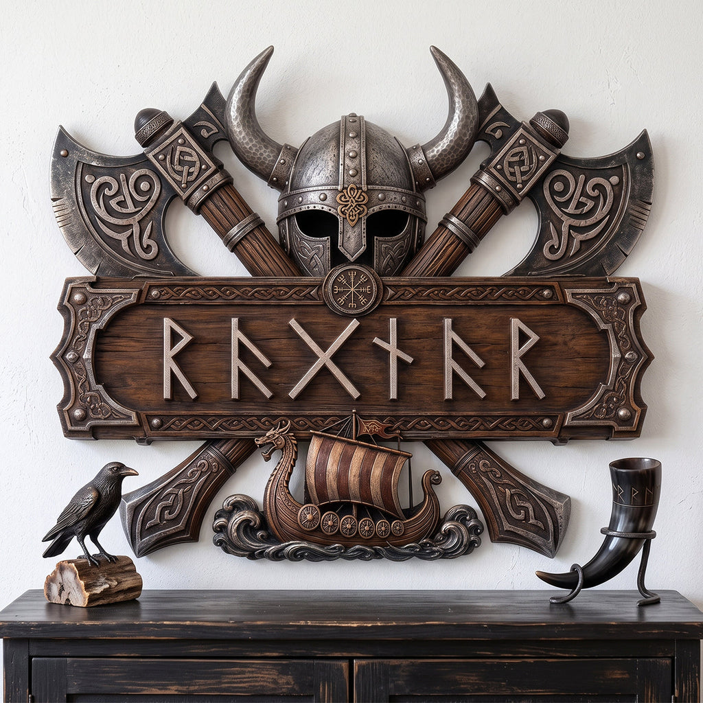 Viking Style Acrylic Sign - Personalized Gifts For Warriors 04NATN100726