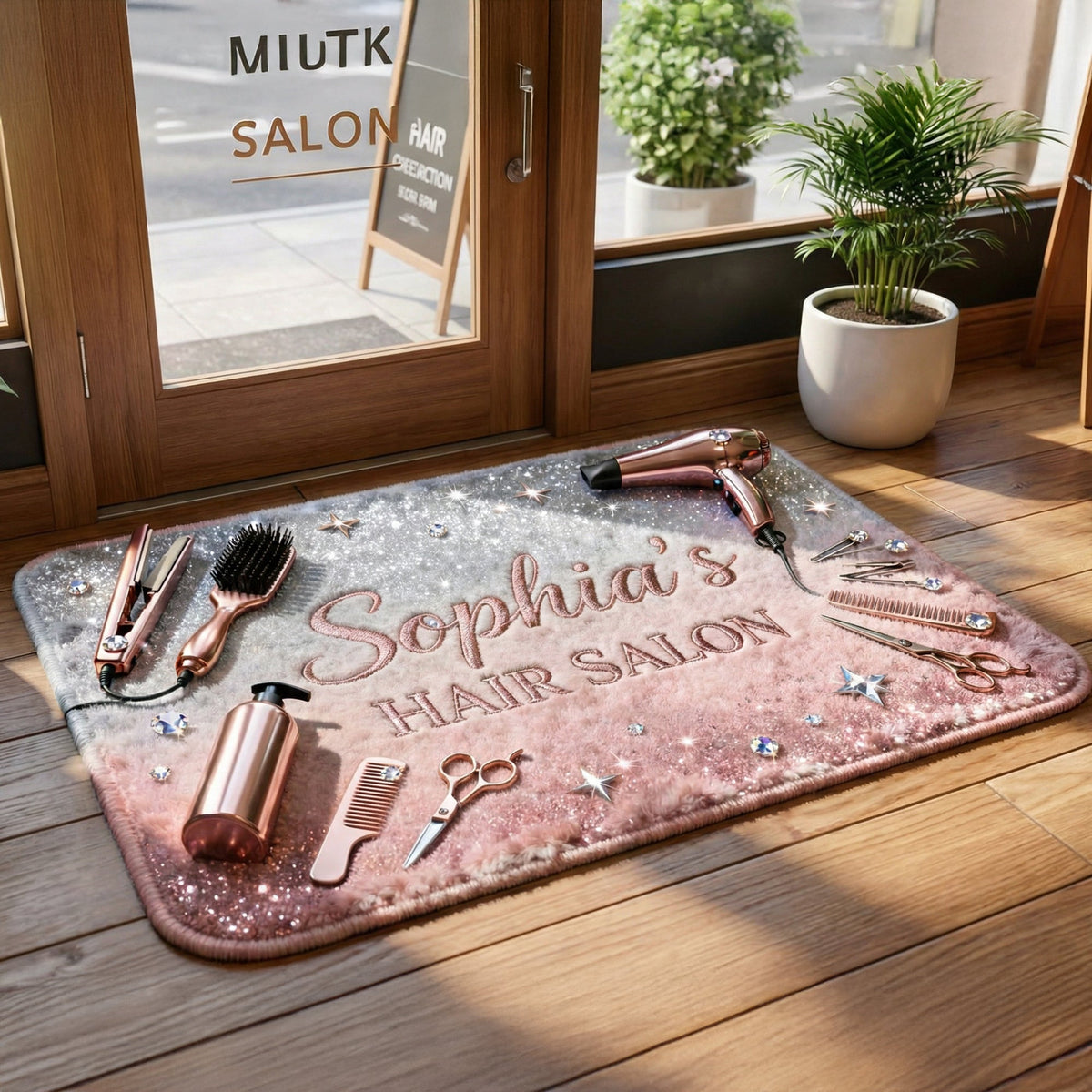 Hair Salon Doormat - Personalized Gifts For Hairstylist Doormat 05NAQN280226