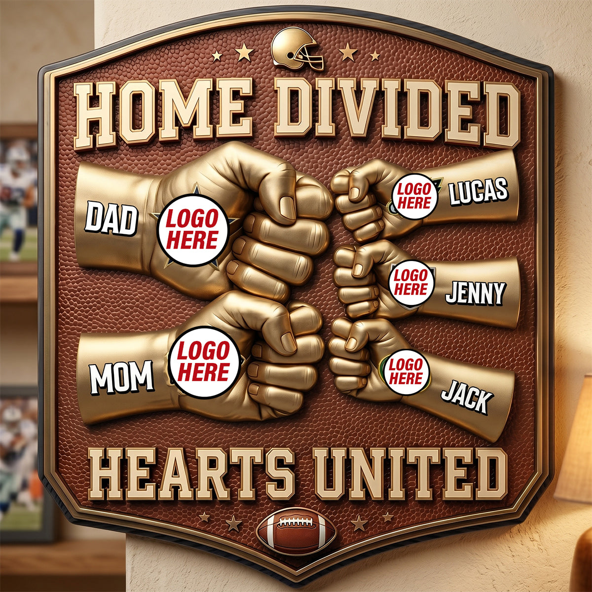 Sport Lover Family Cut Metal Sign - Personalized Gifts For Family Metal Sign 04NATN230626
