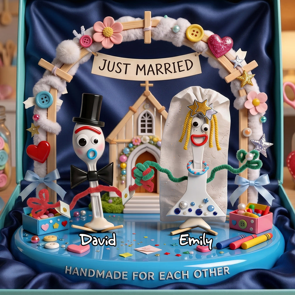 Funny Spoon Couple Acrylic Plaque - Personalized Gifts For Couples 01todh290626
