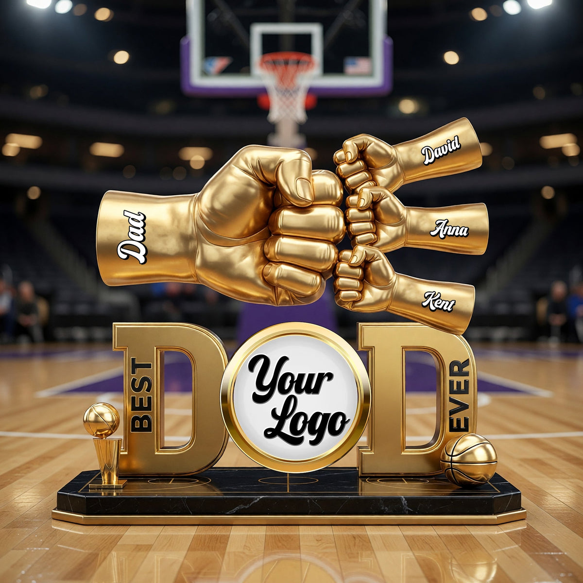 Basketball Dad Acrylic Plaque - Personalized Gifts For Dad 02NAQN250526