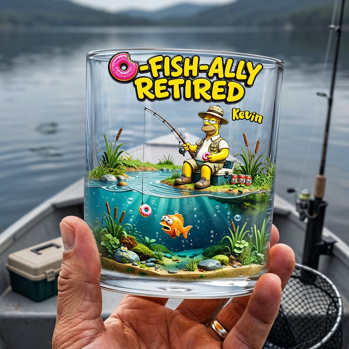 Retired Round Glass - Personalized Retirement Gifts 03tota120626
