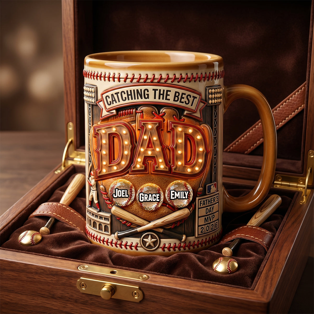 Baseball Dad MVP Coffee Mug - Personalized Gifts For Dad 03padh110526