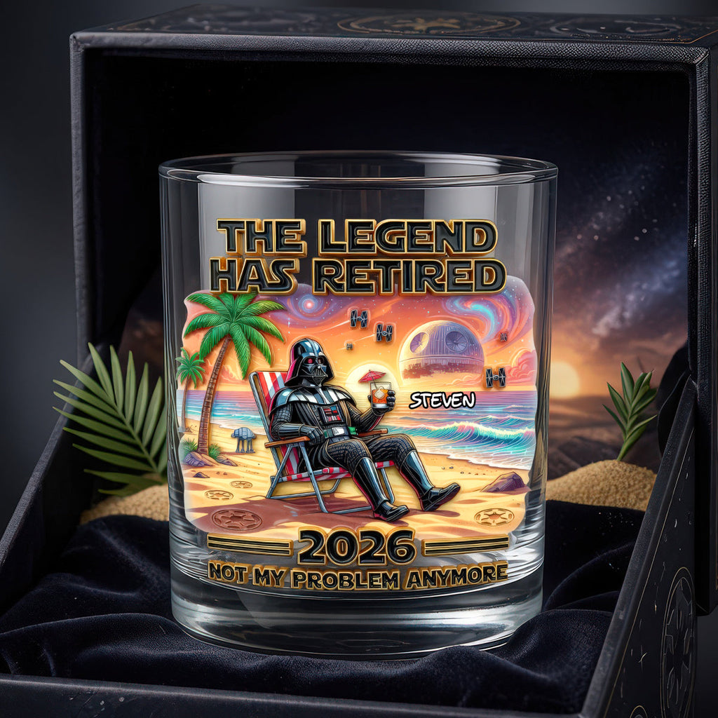 The Legend Has Retired Round Glass - Personalized Gifts 03todh050626