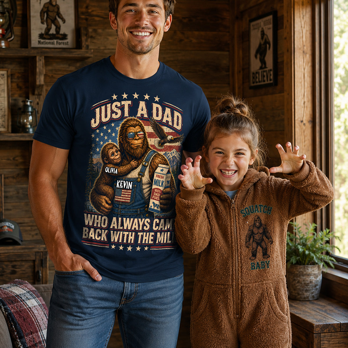 Just a Dad Who Always Came Back With the Milk Shirt - Personalized Gifts For Dads 01tyta140526