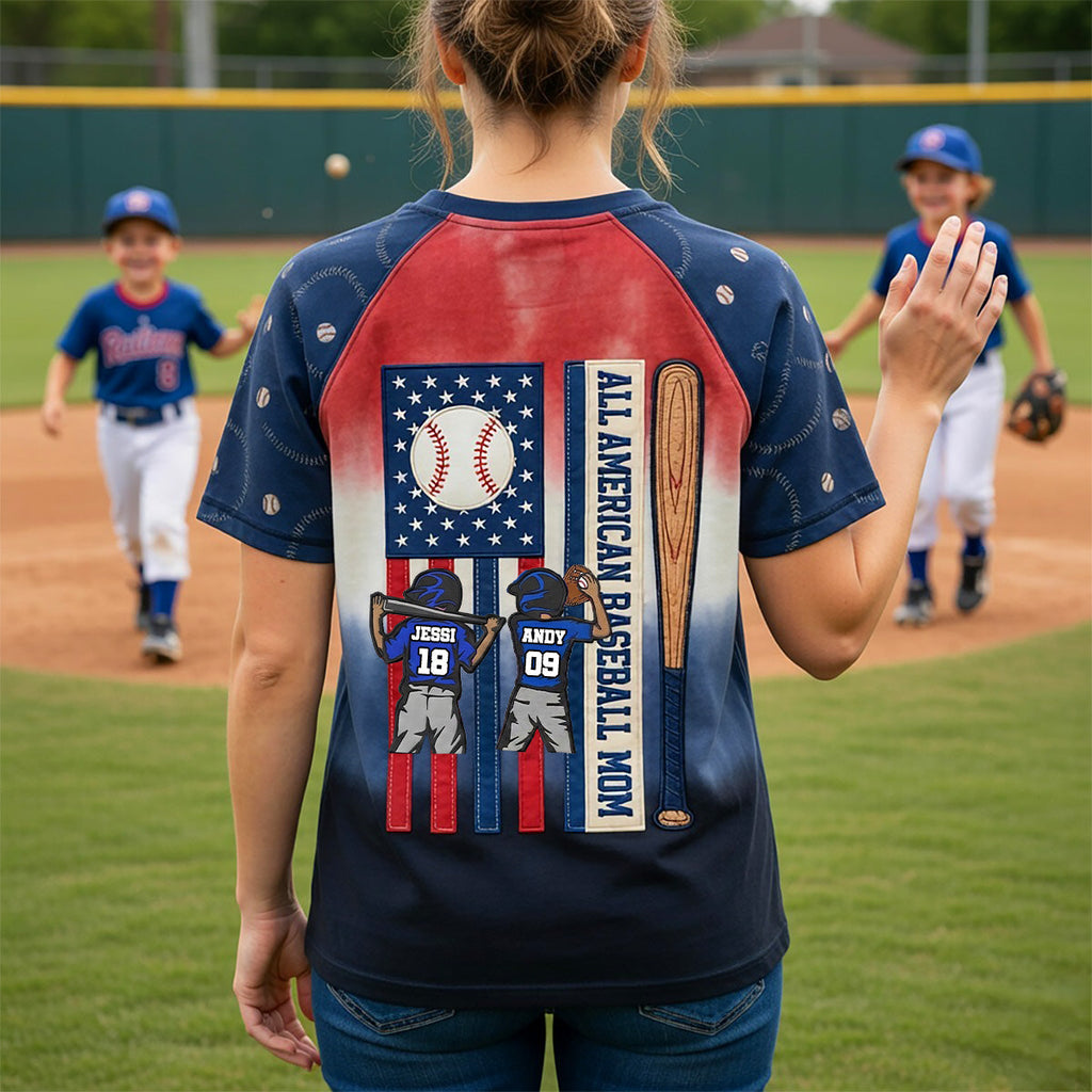 Proud American Baseball Mom 3D All-over Shirt - Personalized Gifts For Moms 01qhmg090326