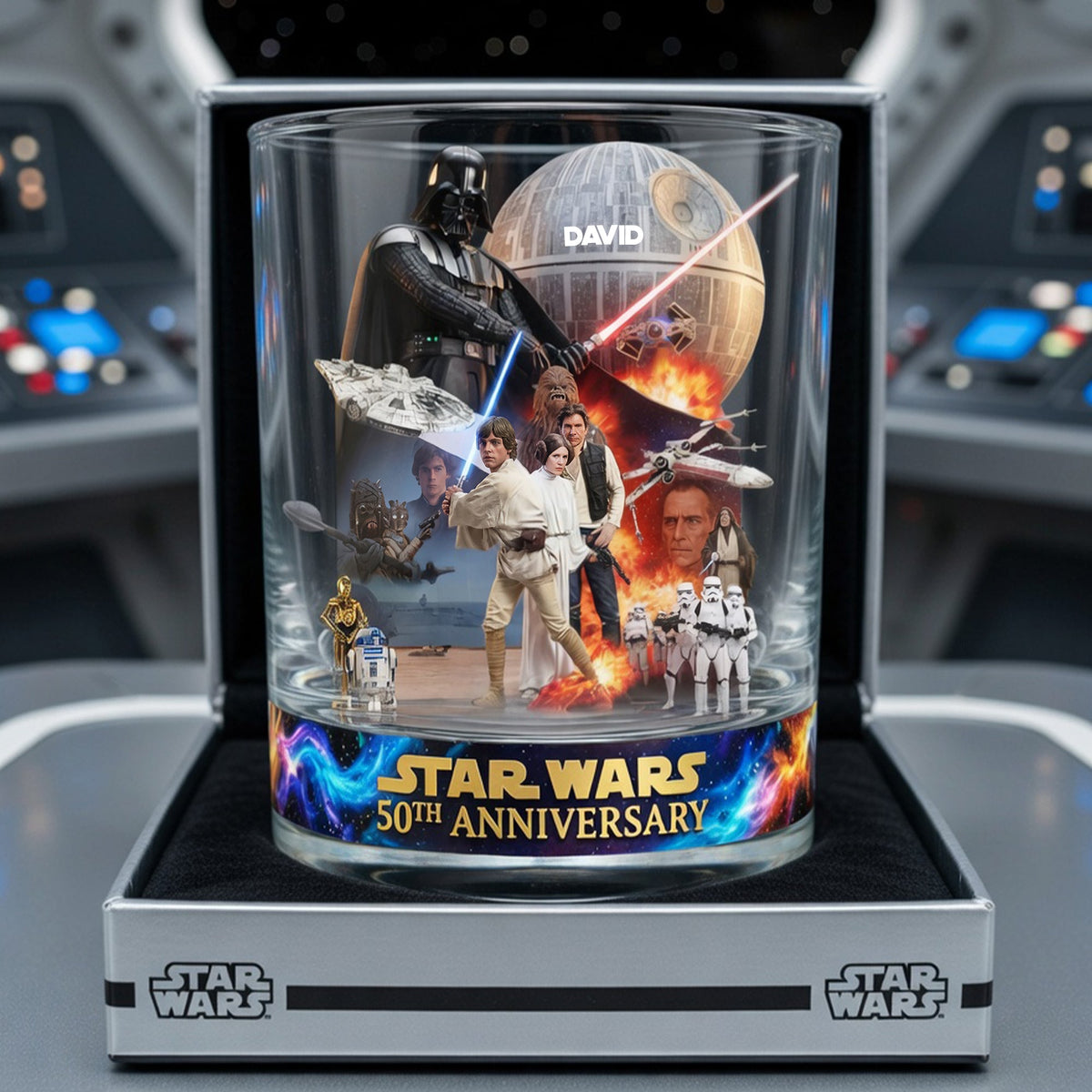 Anniversary Round Glass - Personalized Gifts 01OHLU080626