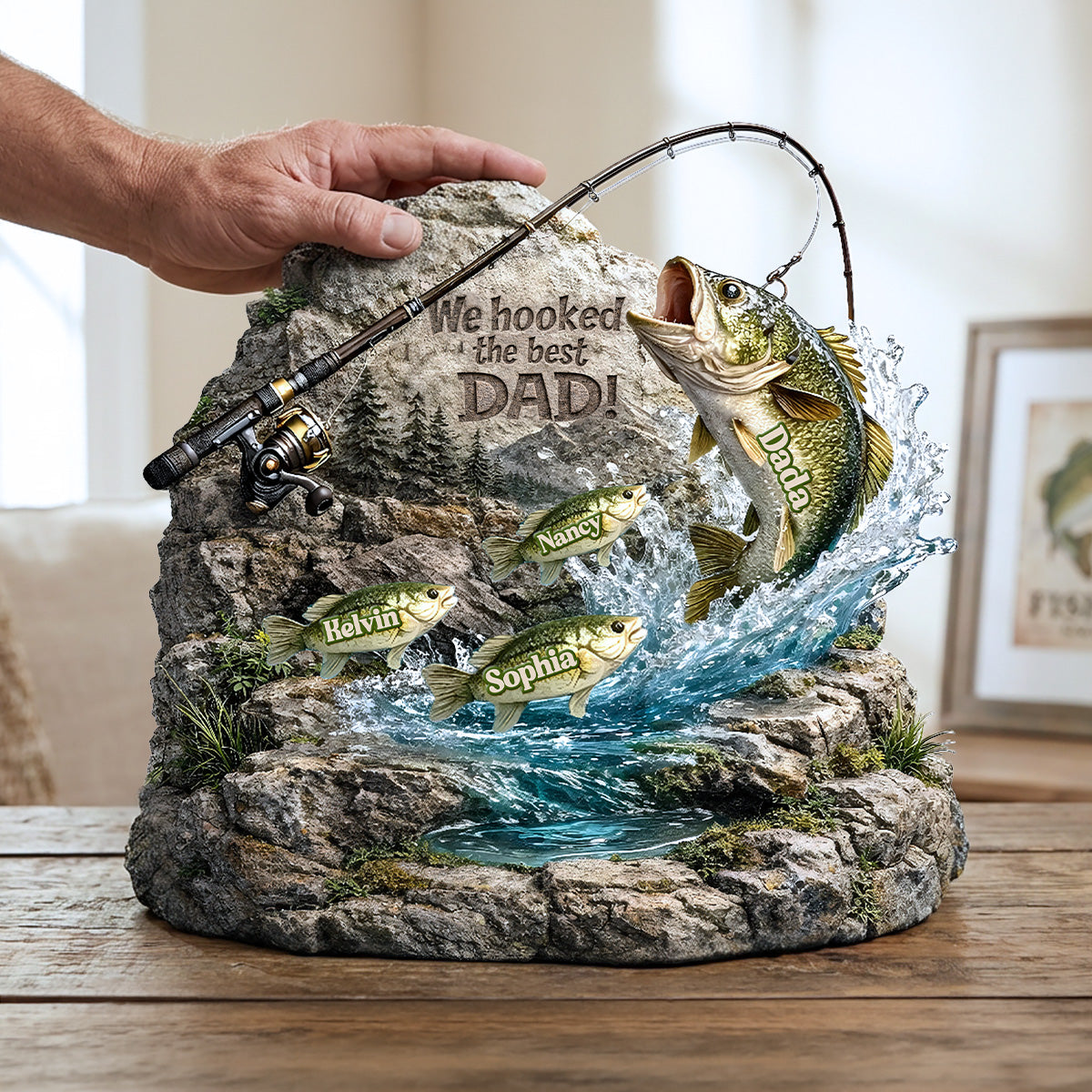 We Hooked The Best Daddy Acrylic Plaque - Personalized Gifts For Dad 02TOMG270226