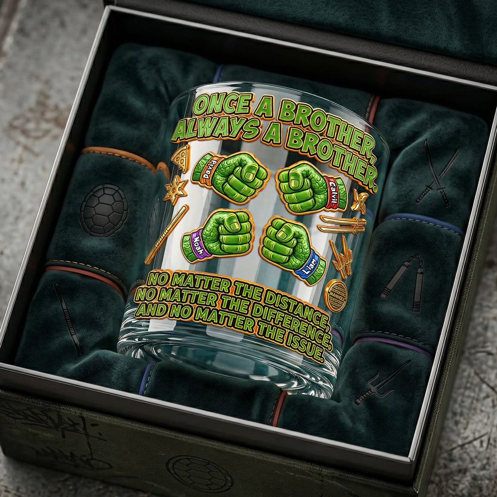 Unbreakable Brotherhood Round Glass - Personalized Gifts For Brothers 02NATA040626