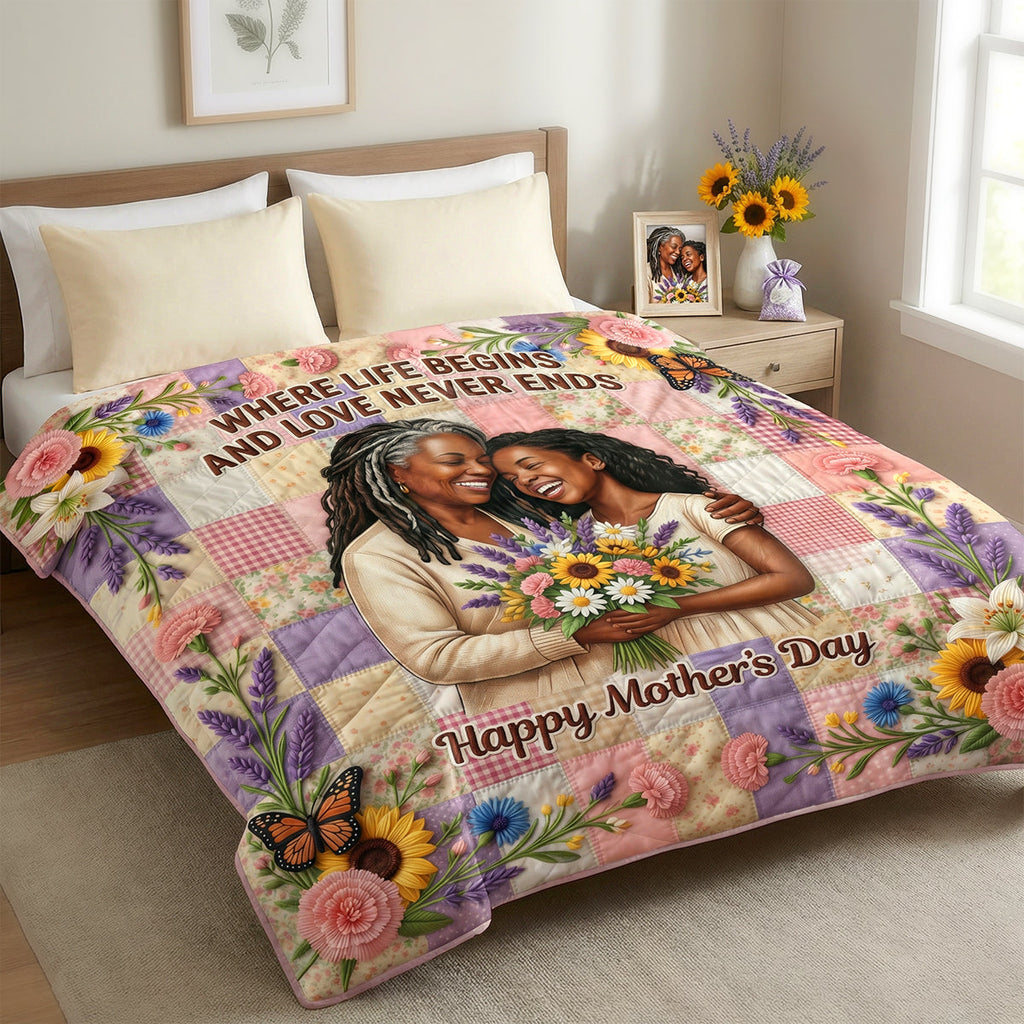 Love Mom Blanket - Custom Photo Gifts For Moms 02tydh090426