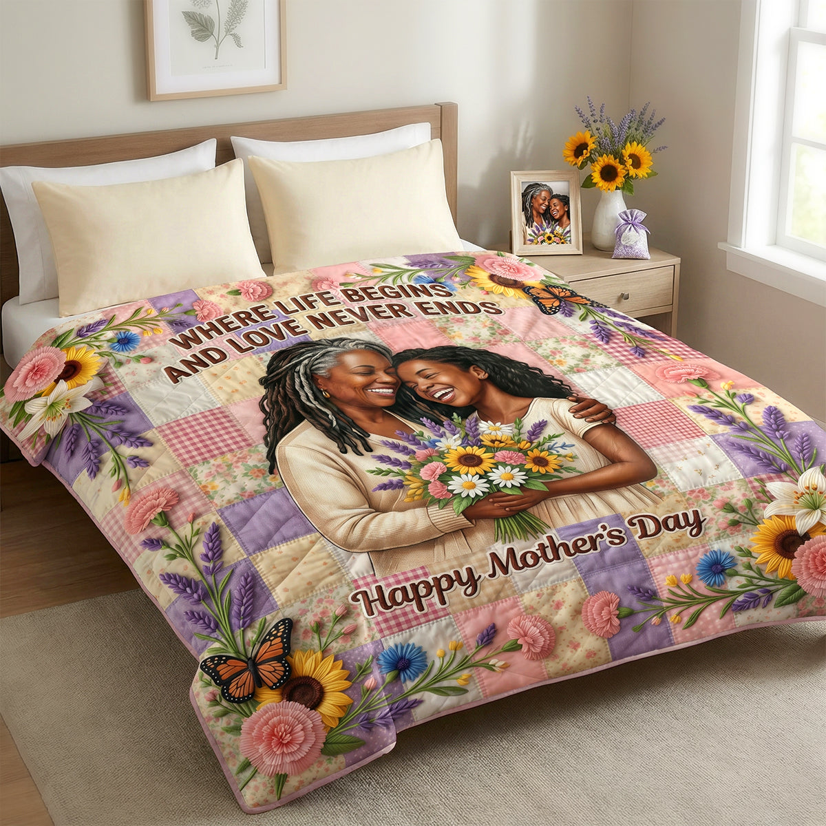 Love Mom Blanket - Custom Photo Gifts For Moms 02tydh090426